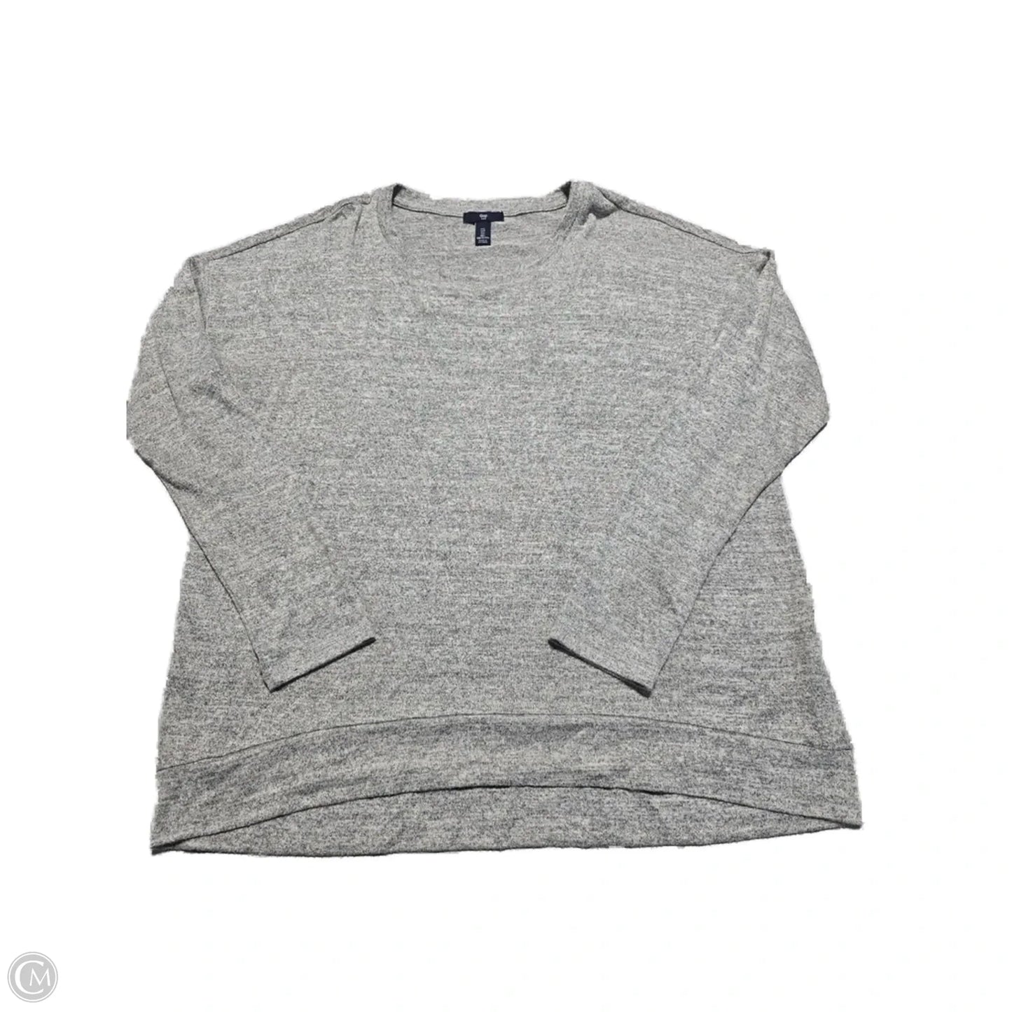 Top Long Sleeve Basic By Gap In Grey, Size: L