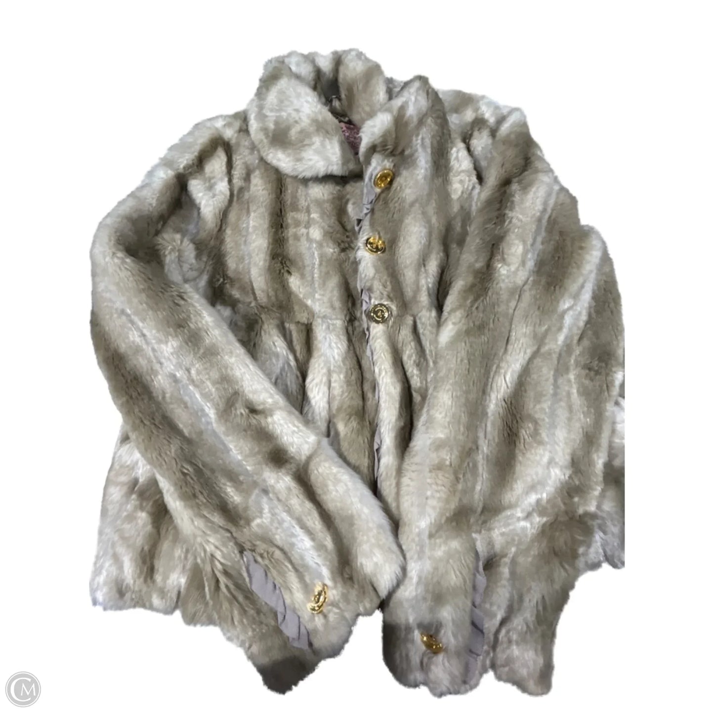 Coat Faux Fur & Sherpa By Juicy Couture In Tan, Size: L