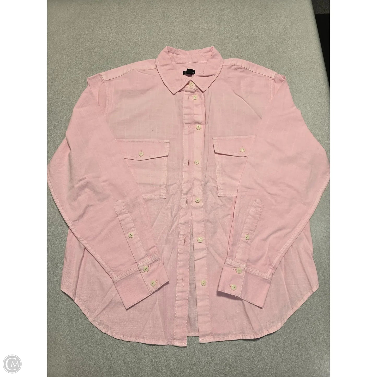 Blouse Long Sleeve By J. Crew In Pink, Size: 6