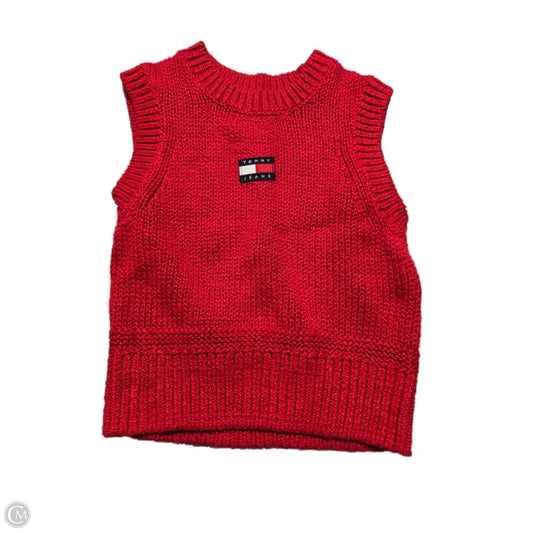 Vest Sweater By Tommy Hilfiger In Red, Size: S