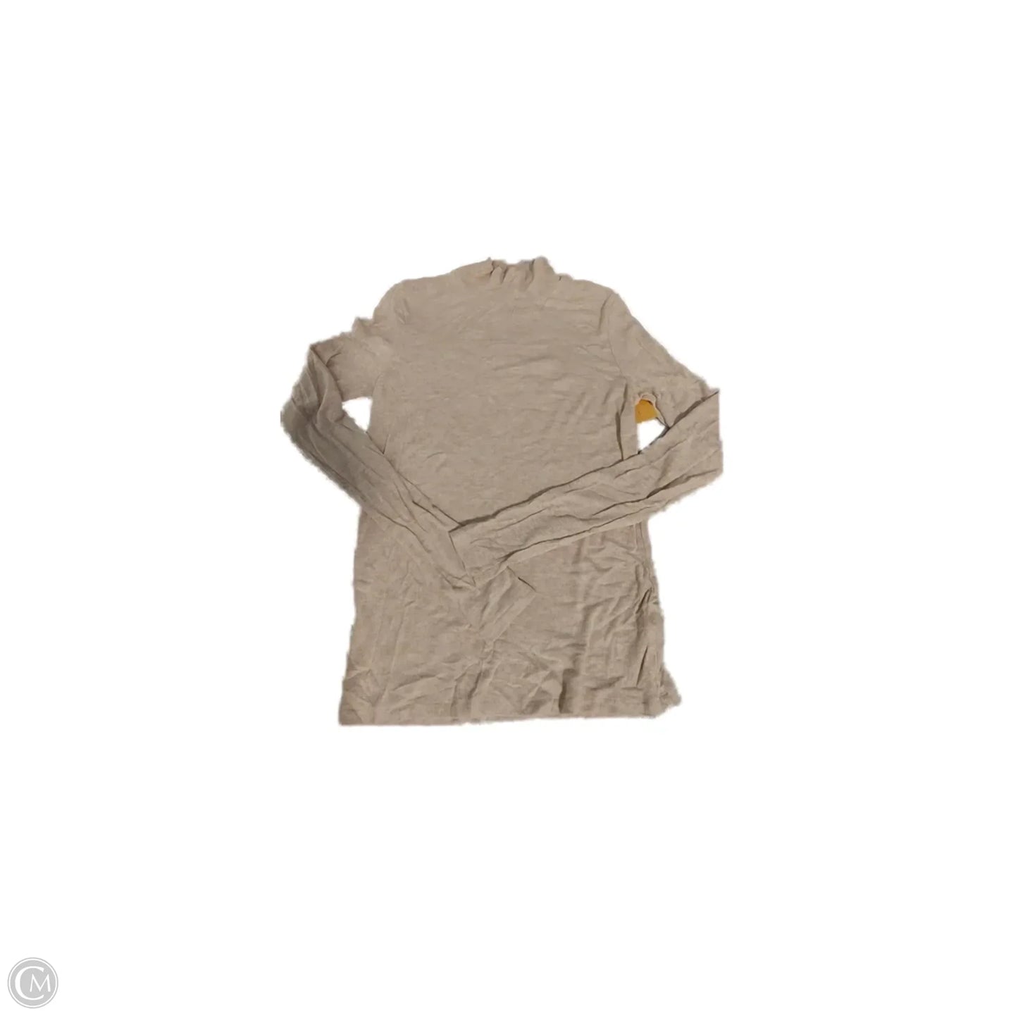 Top Long Sleeve Basic By American Eagle In Tan, Size: Xs
