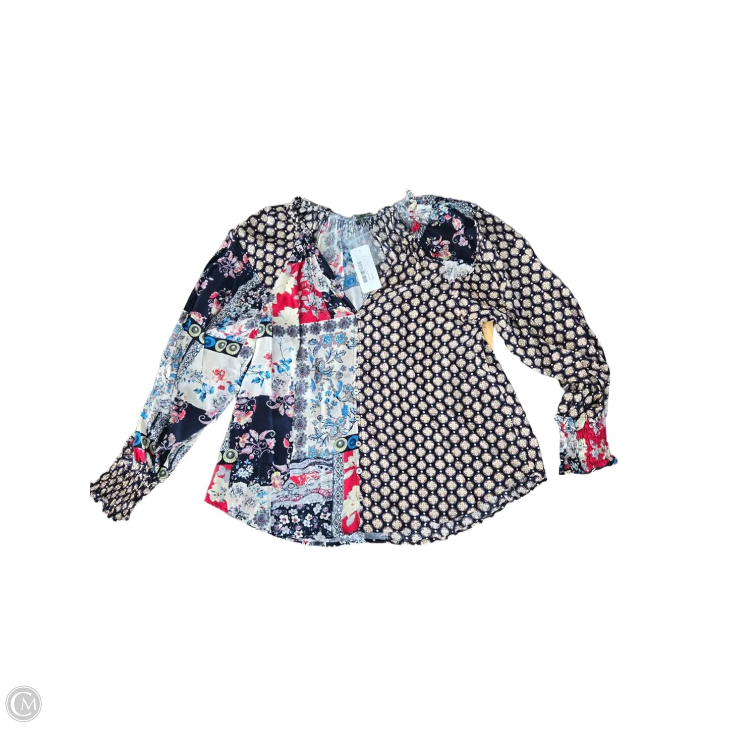 Blouse Long Sleeve By Cmb In Multi-colored, Size: L