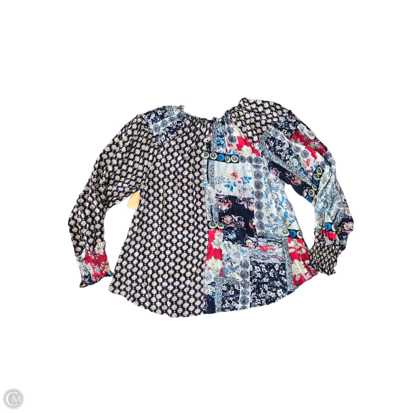 Blouse Long Sleeve By Cmb In Multi-colored, Size: L