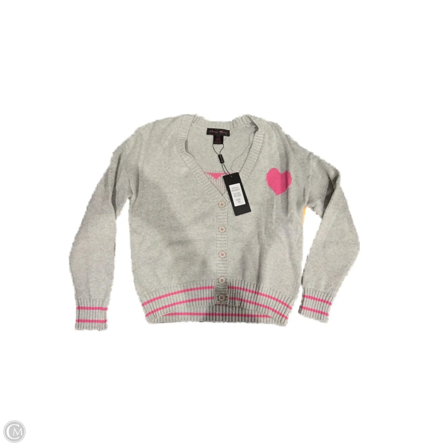 Sweater Cardigan By Cmb In Grey, Size: Xs