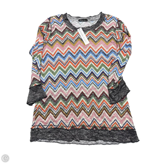 Blouse Long Sleeve By David Cline In Multi-colored, Size: L