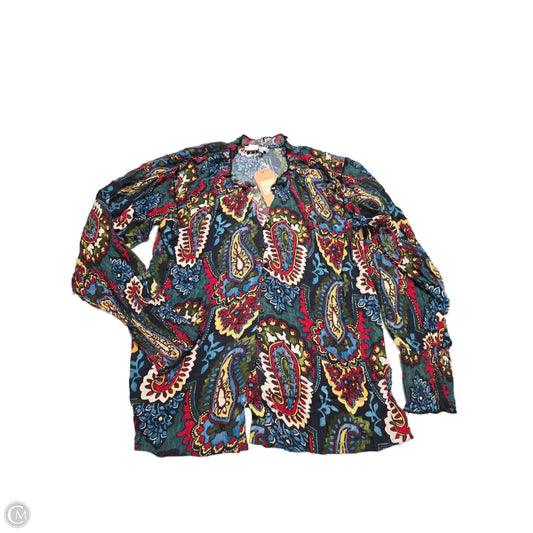 Blouse Long Sleeve By Cmb In Multi-colored, Size: S