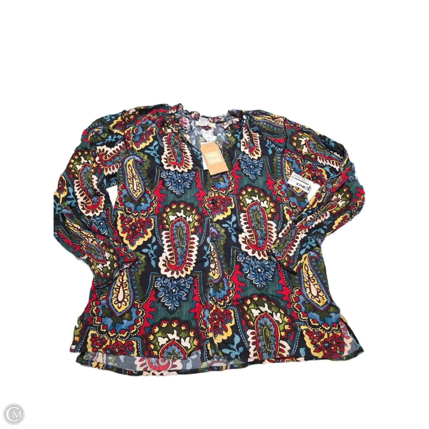 Blouse Long Sleeve By Cmb In Multi-colored, Size: Xs