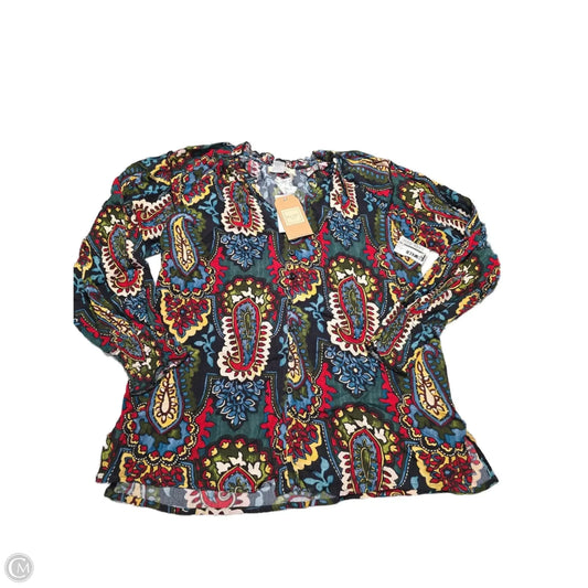 Blouse Long Sleeve By Cmb In Multi-colored, Size: Xs