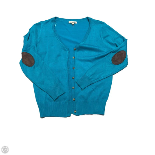 Sweater Cardigan By Ci Sono In Teal, Size: L