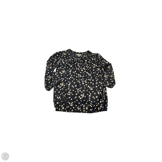 Blouse 3/4 Sleeve By Dressbarn In Polkadot Pattern, Size: M