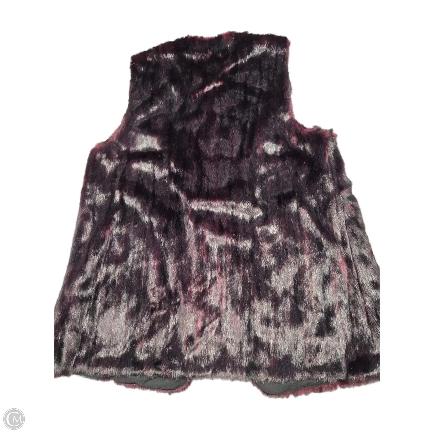Vest Faux Fur & Sherpa By Chicos In Purple, Size: Xl