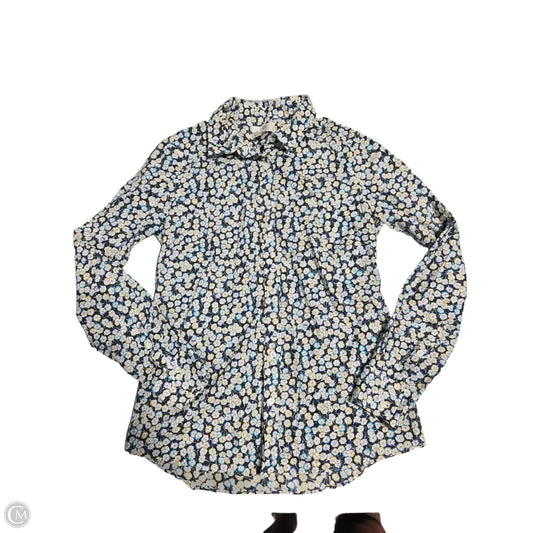 Blouse Long Sleeve By J. Crew In Floral Print, Size: S