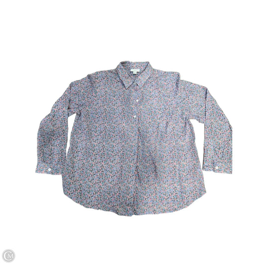 Blouse 3/4 Sleeve By J. Jill In Floral Print, Size: Mp