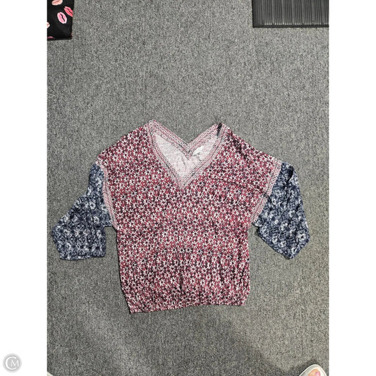 Top Long Sleeve By Lucky Brand In Geometric Pattern, Size: M