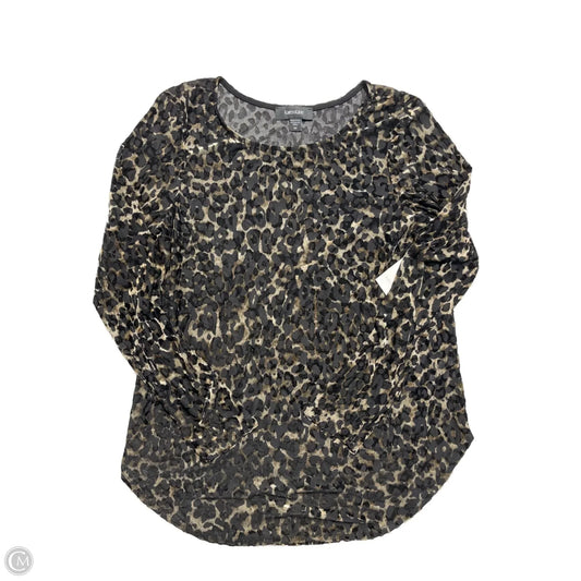 Blouse Long Sleeve By Karen Kane In Animal Print, Size: M