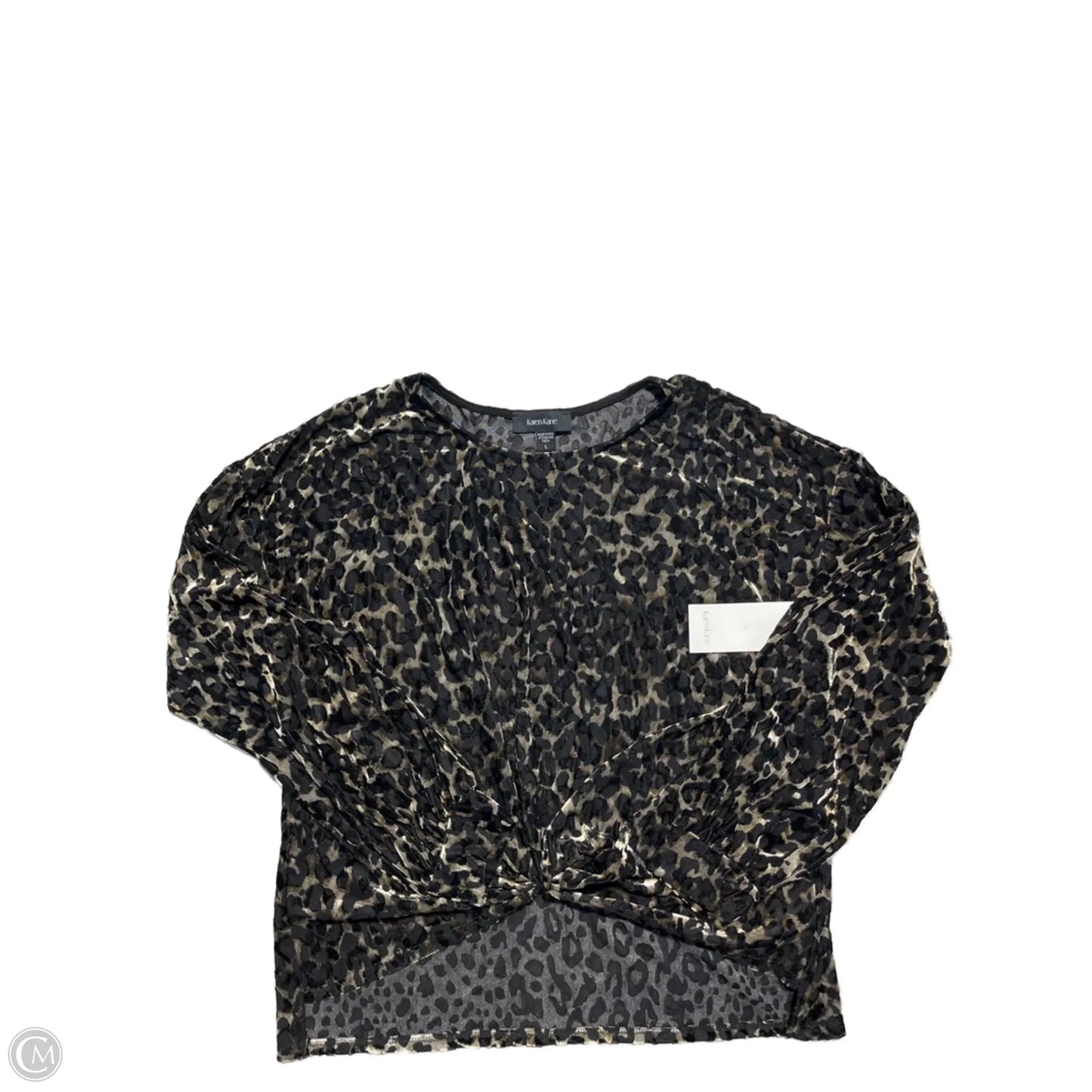Blouse Long Sleeve By Karen Kane In Animal Print, Size: L