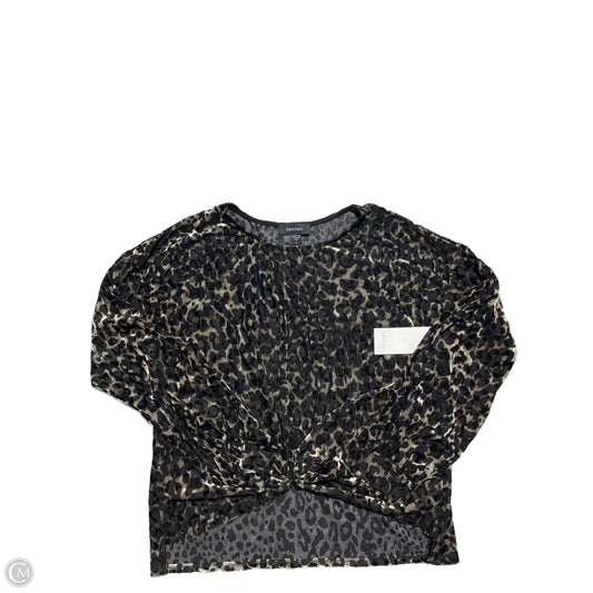 Blouse Long Sleeve By Karen Kane In Animal Print, Size: L