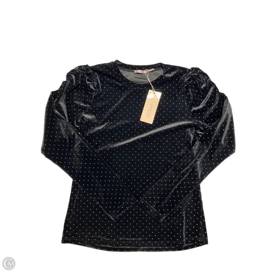 Blouse Long Sleeve By Cmc In Black, Size: L
