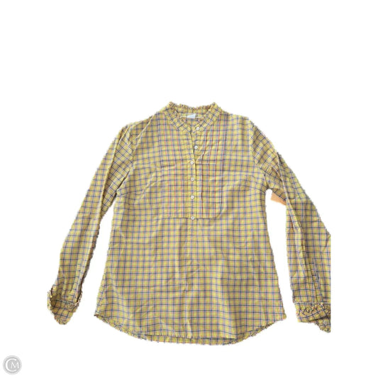 Top Long Sleeve By J. Crew In Yellow, Size: M