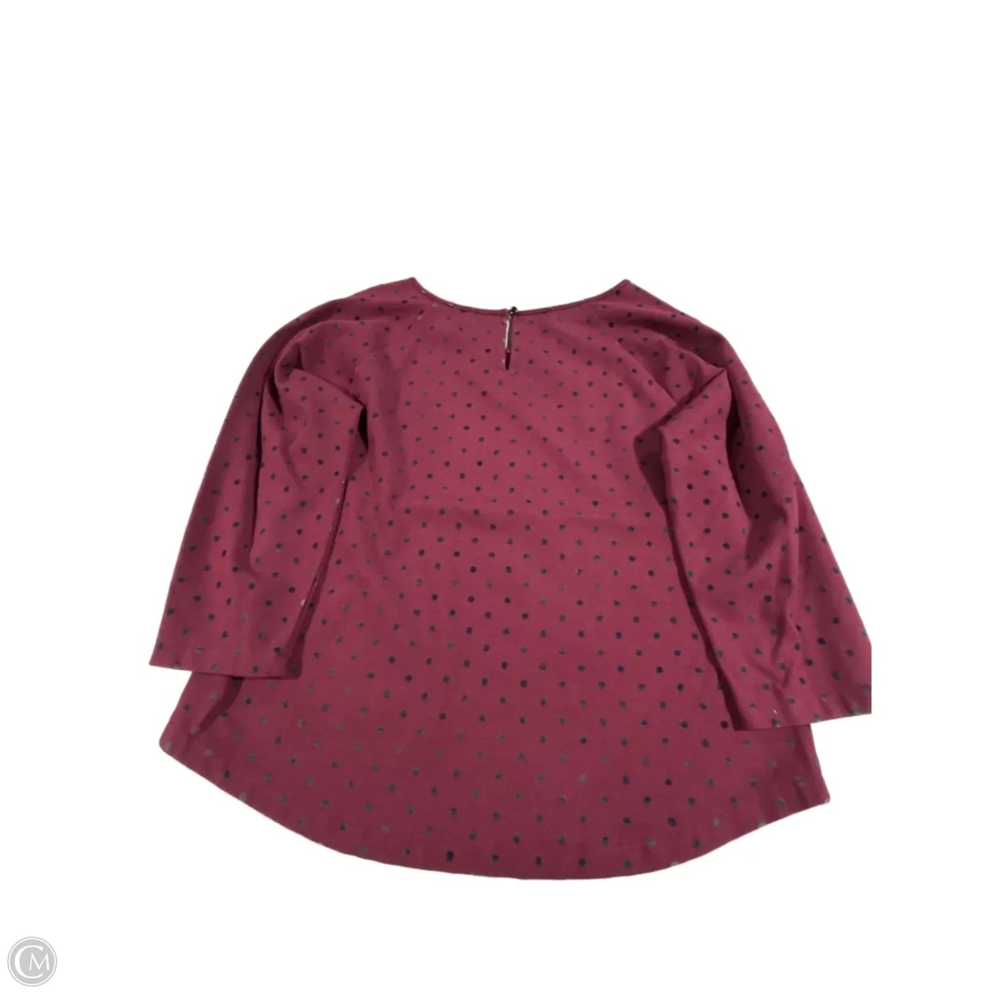 Top 3/4 Sleeve By J. Crew In Maroon, Size: M