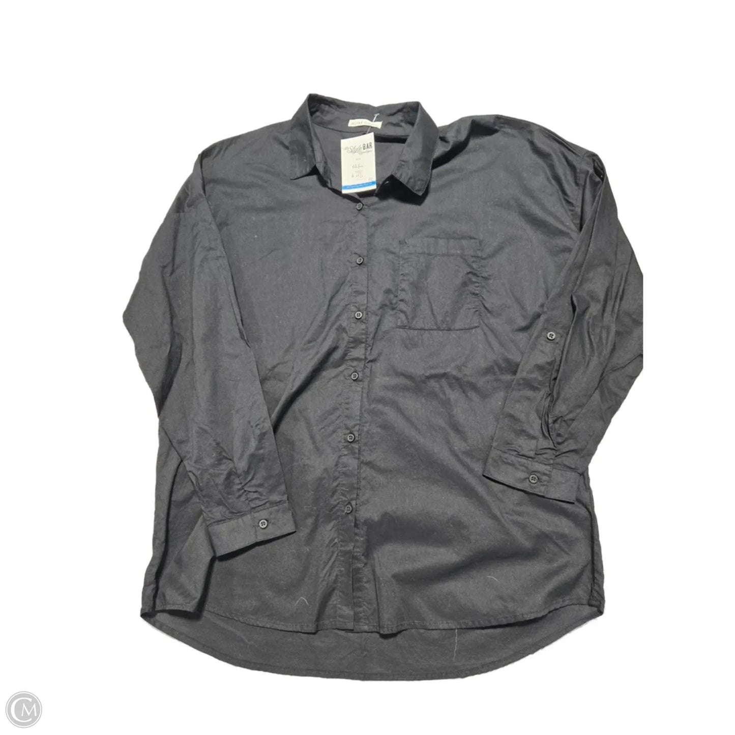 Blouse Long Sleeve By Cmc In Black, Size: L