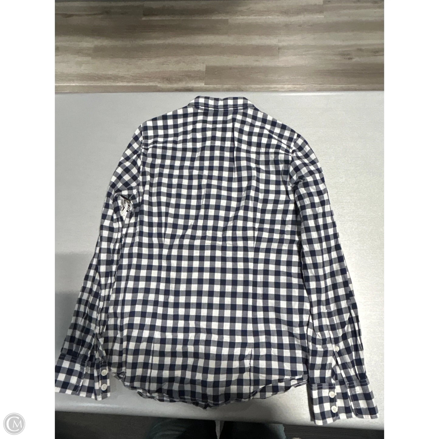 Blouse Long Sleeve By J. Crew In Checkered Pattern, Size: Xs