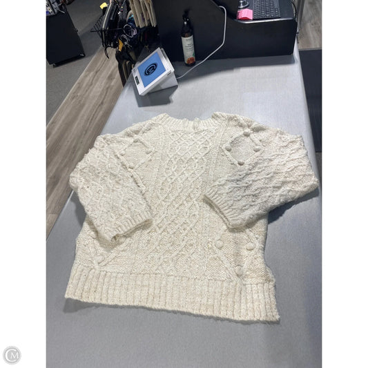 Sweater By Anthropologie In Cream, Size: Xs
