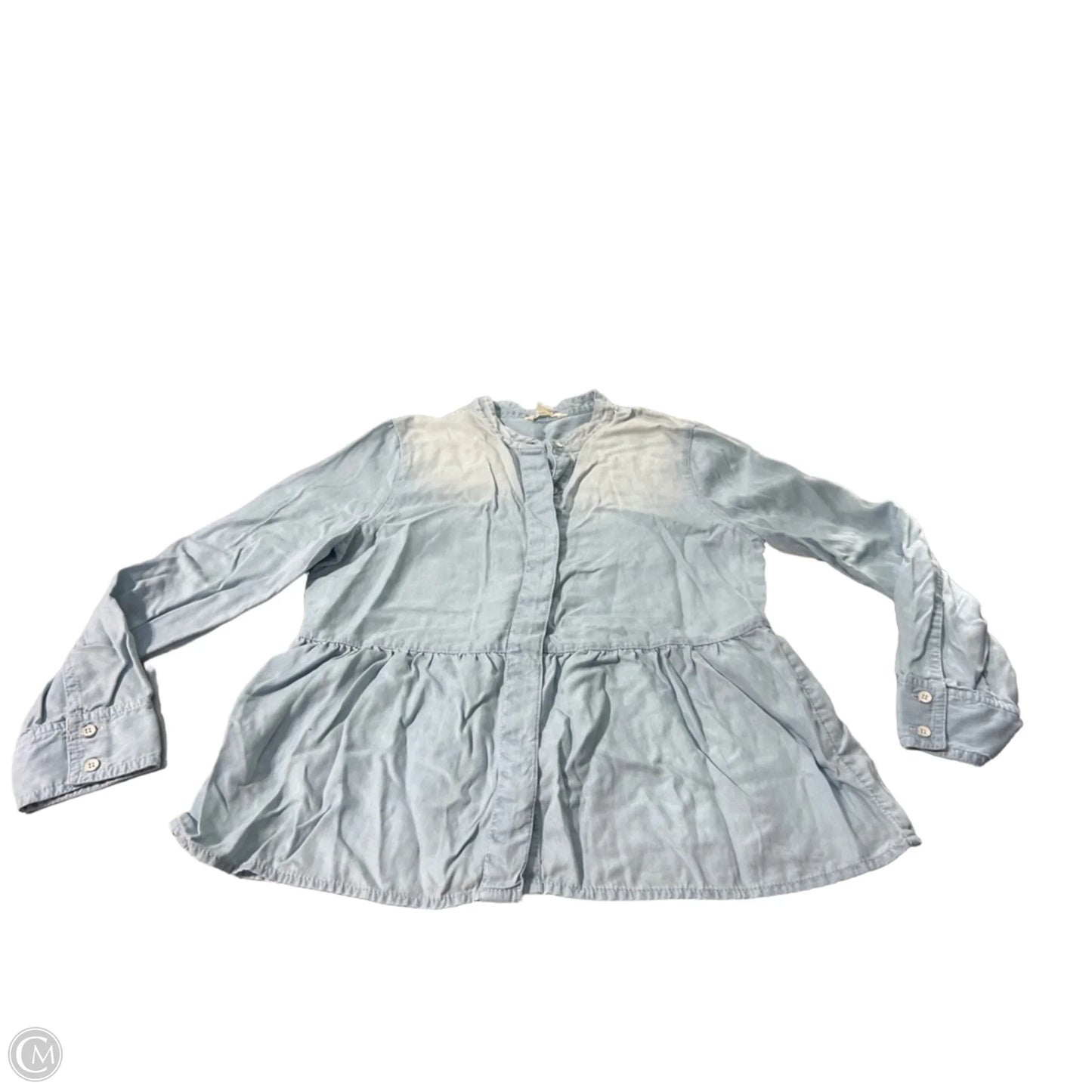 Blouse Long Sleeve By Caslon In Blue, Size: Sp