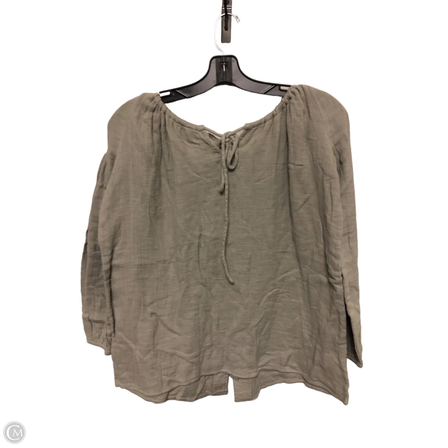 Blouse Long Sleeve By Cmc In Green, Size: S