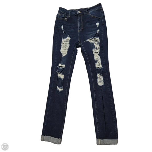Jeans Skinny By Shein In Blue Denim, Size: L