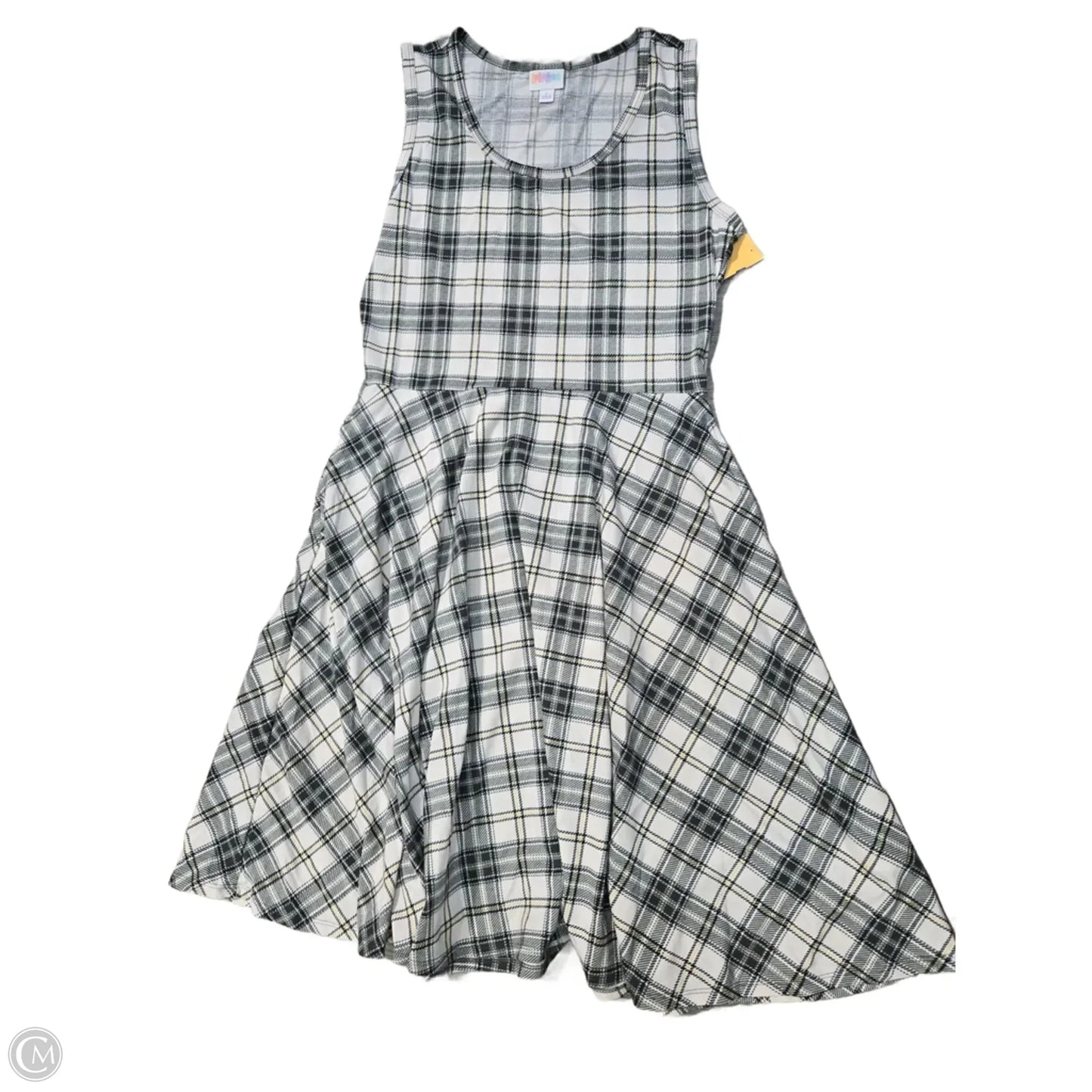 Dress Casual Short By Lularoe In Plaid Pattern, Size: L