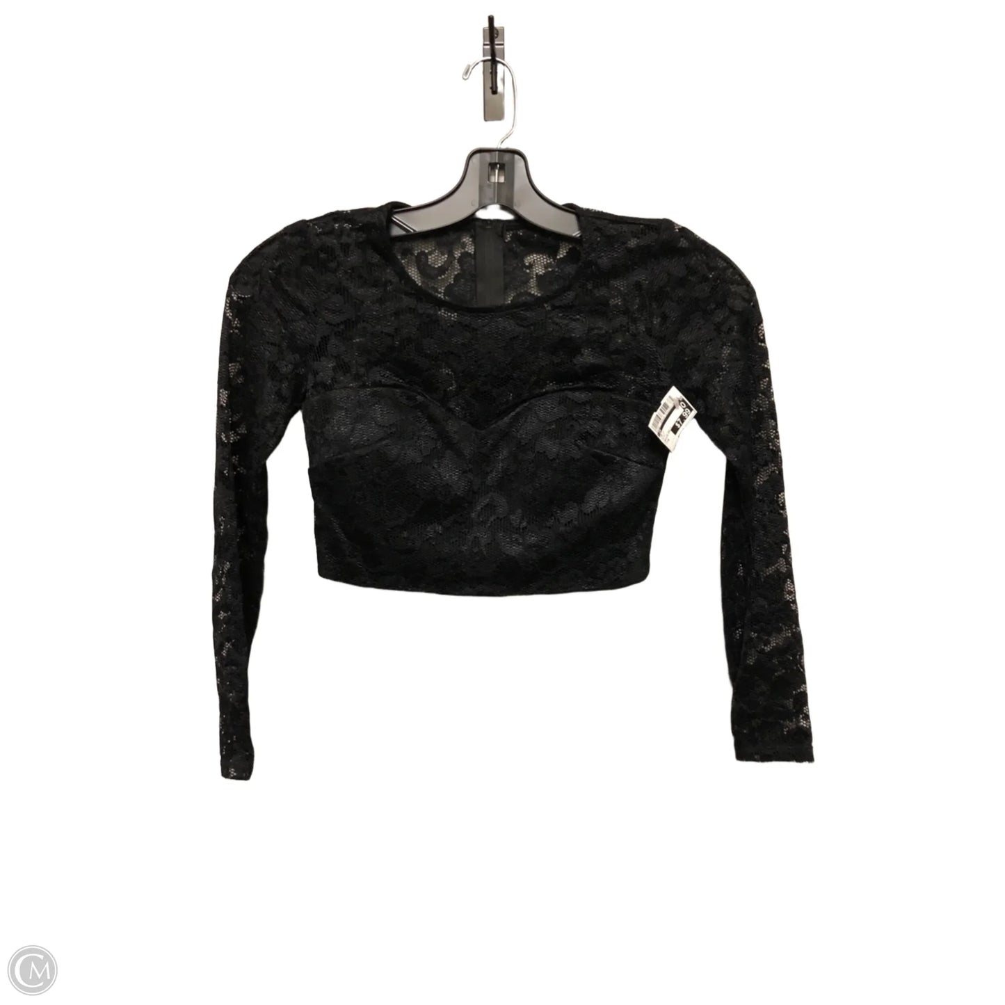 Top Long Sleeve By Cmf In Black, Size: M