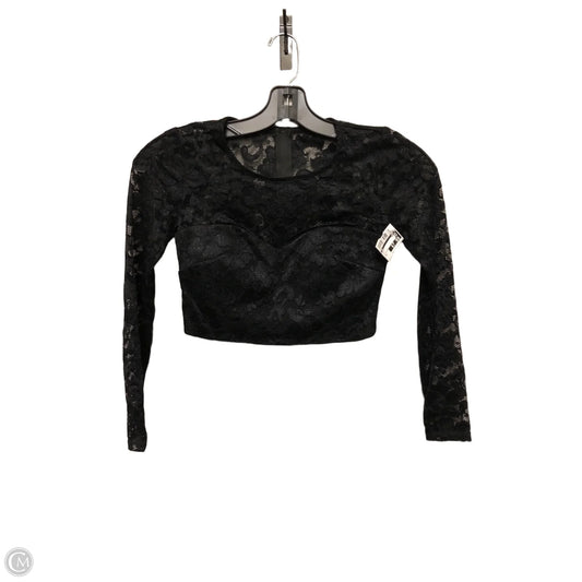 Top Long Sleeve By Cmf In Black, Size: M