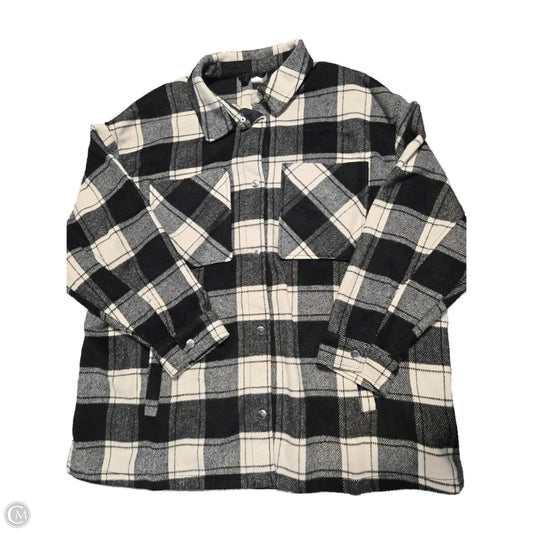 Jacket Fleece By Divided In Black & Cream, Size: Xl