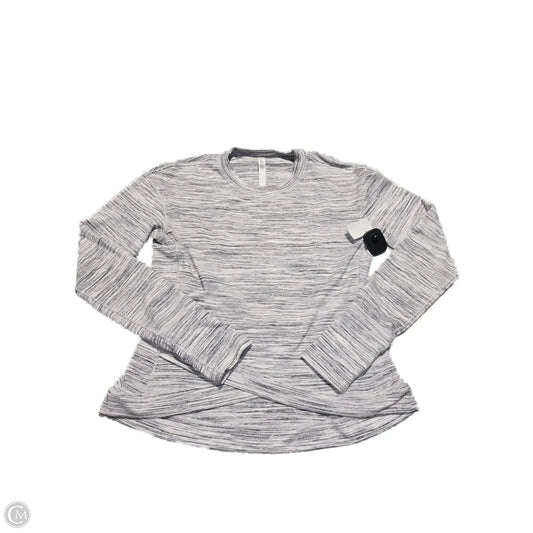 Athletic Top Long Sleeve Collar By Lululemon In White, Size: L