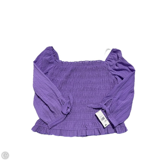 Top Long Sleeve By Cmc In Purple, Size: Xxl