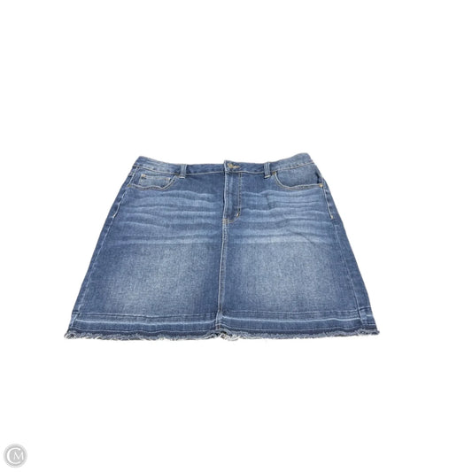 Skirt Mini & Short By Time And Tru In Blue Denim, Size: 14