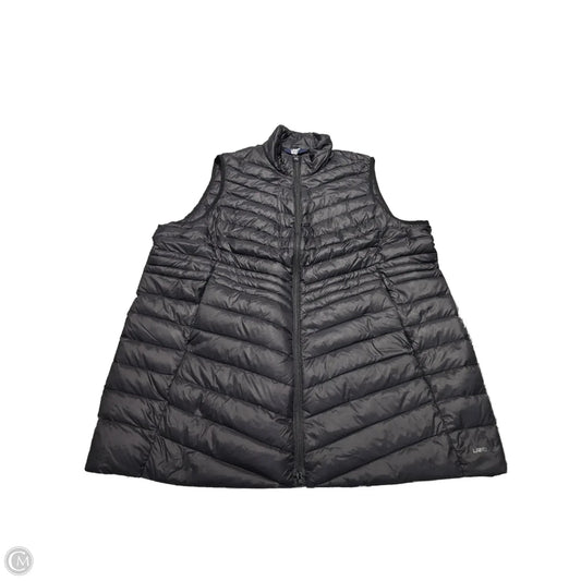 Vest Puffer & Quilted By Lands End In Black, Size: 2x