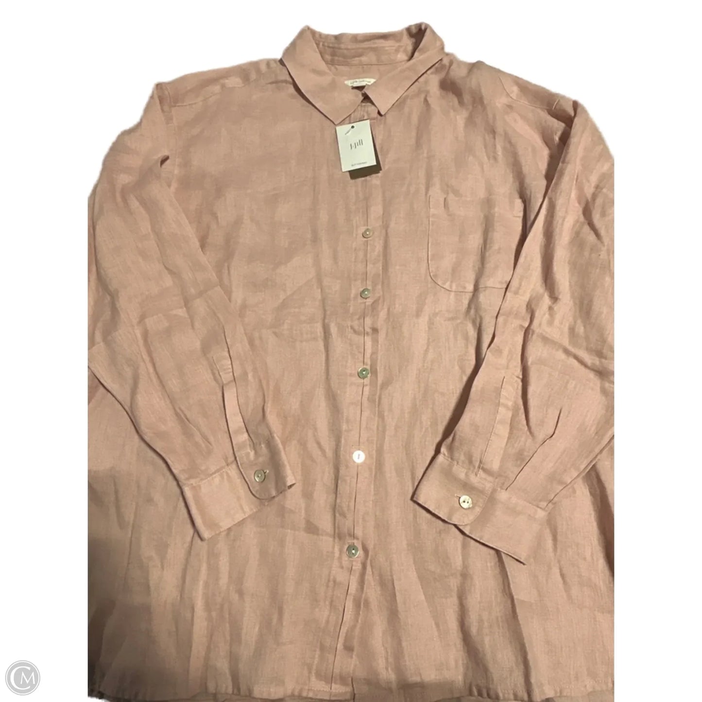 Top Long Sleeve Basic By J. Jill In Pink, Size: 1x