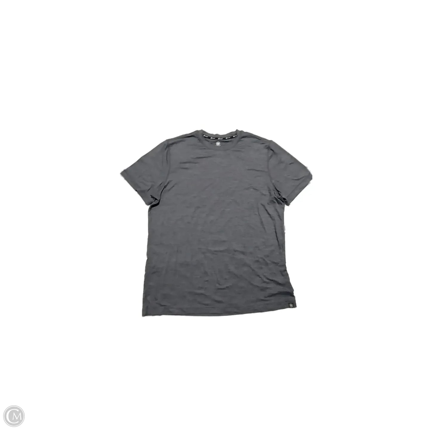 Athletic Top Short Sleeve By Gaiam In Grey, Size: L