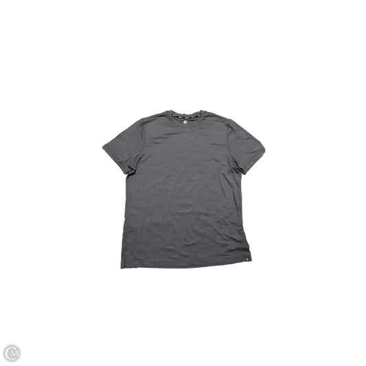 Athletic Top Short Sleeve By Gaiam In Grey, Size: L
