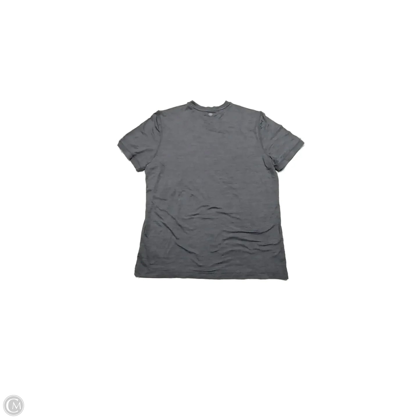 Athletic Top Short Sleeve By Gaiam In Grey, Size: L