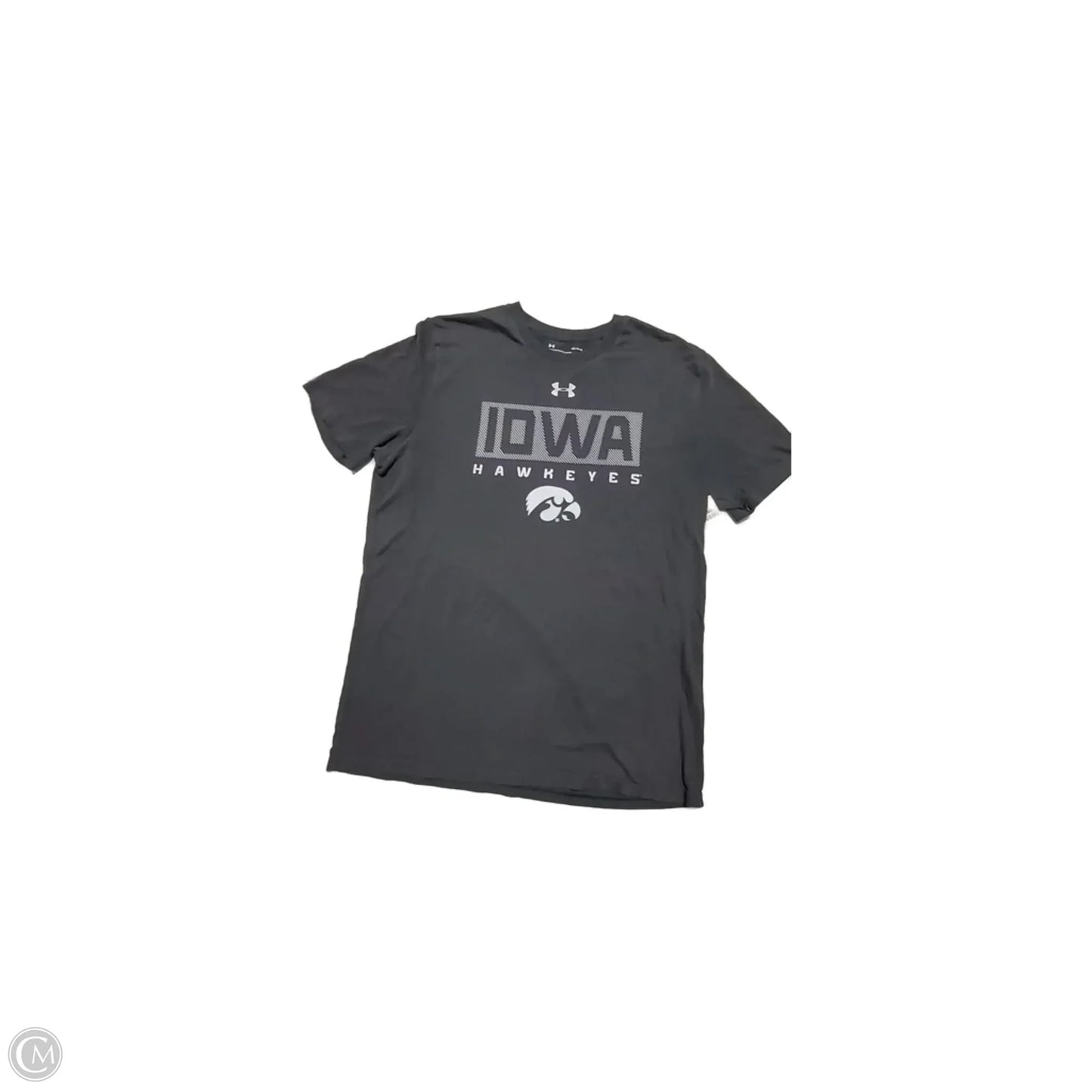 Athletic Top Short Sleeve By Under Armour In Grey, Size: L