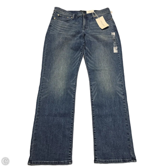 Jeans Straight By Lucky Brand In Blue Denim, Size: 14