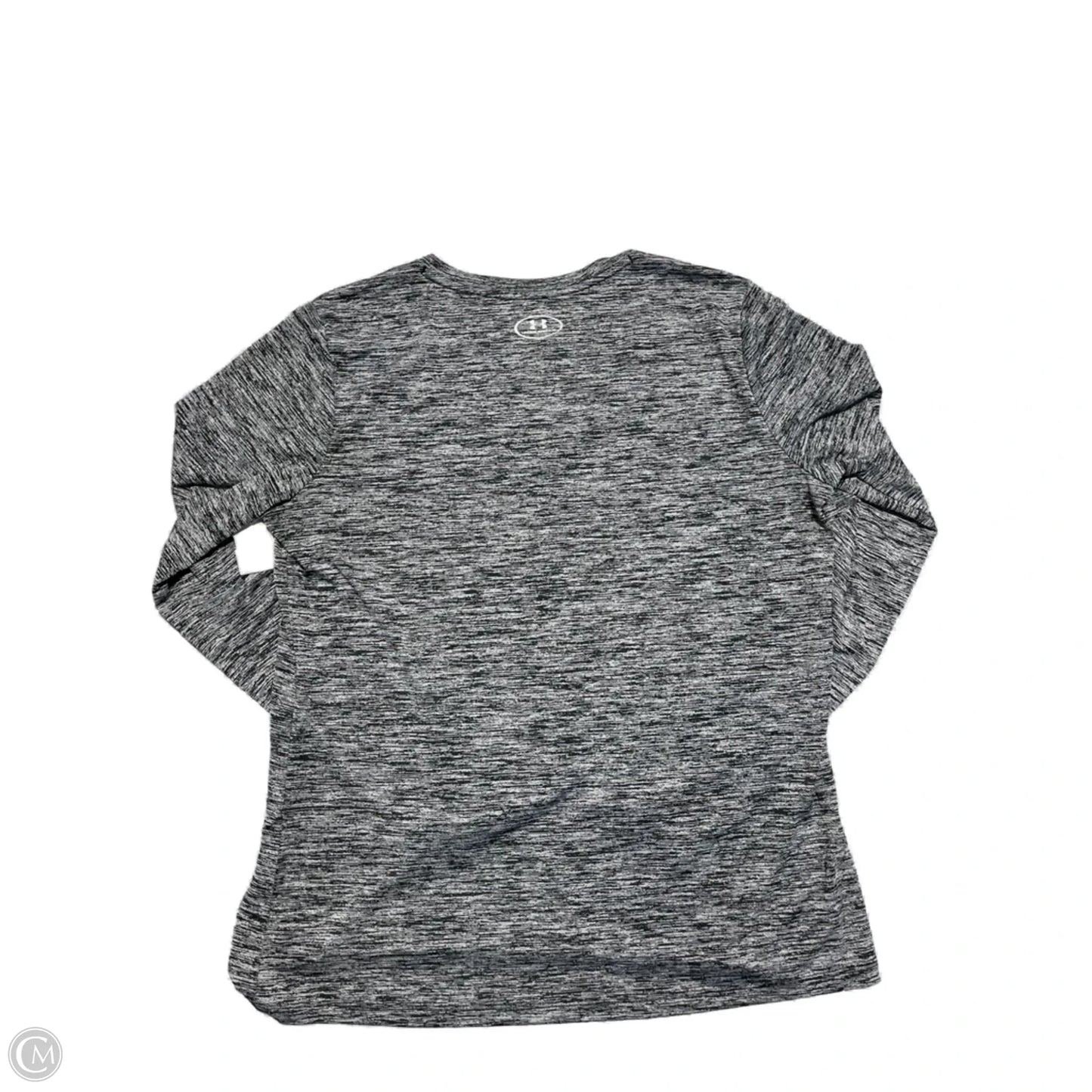 Athletic Top Long Sleeve Collar By Under Armour In Grey, Size: Xl