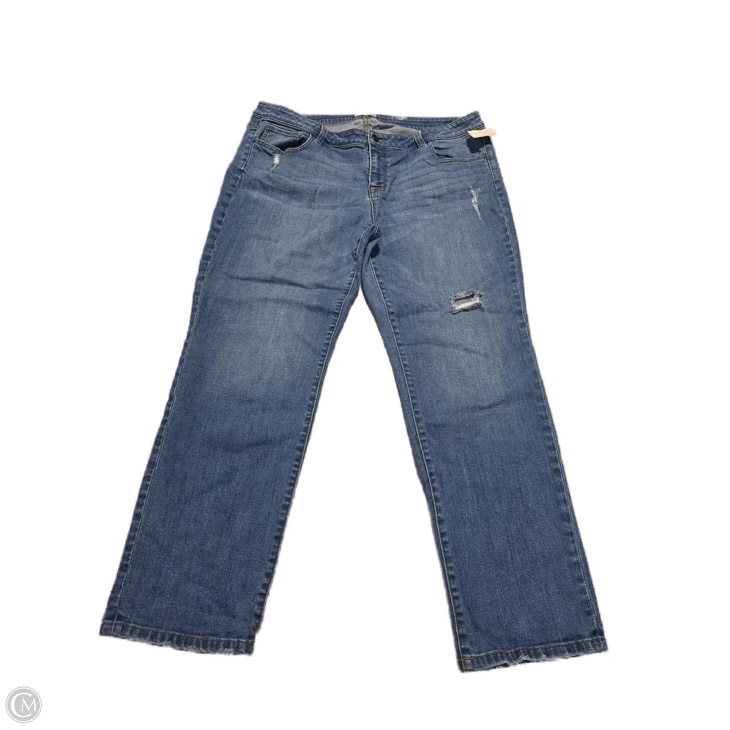 Jeans Boot Cut By Halogen In Blue Denim, Size: 18