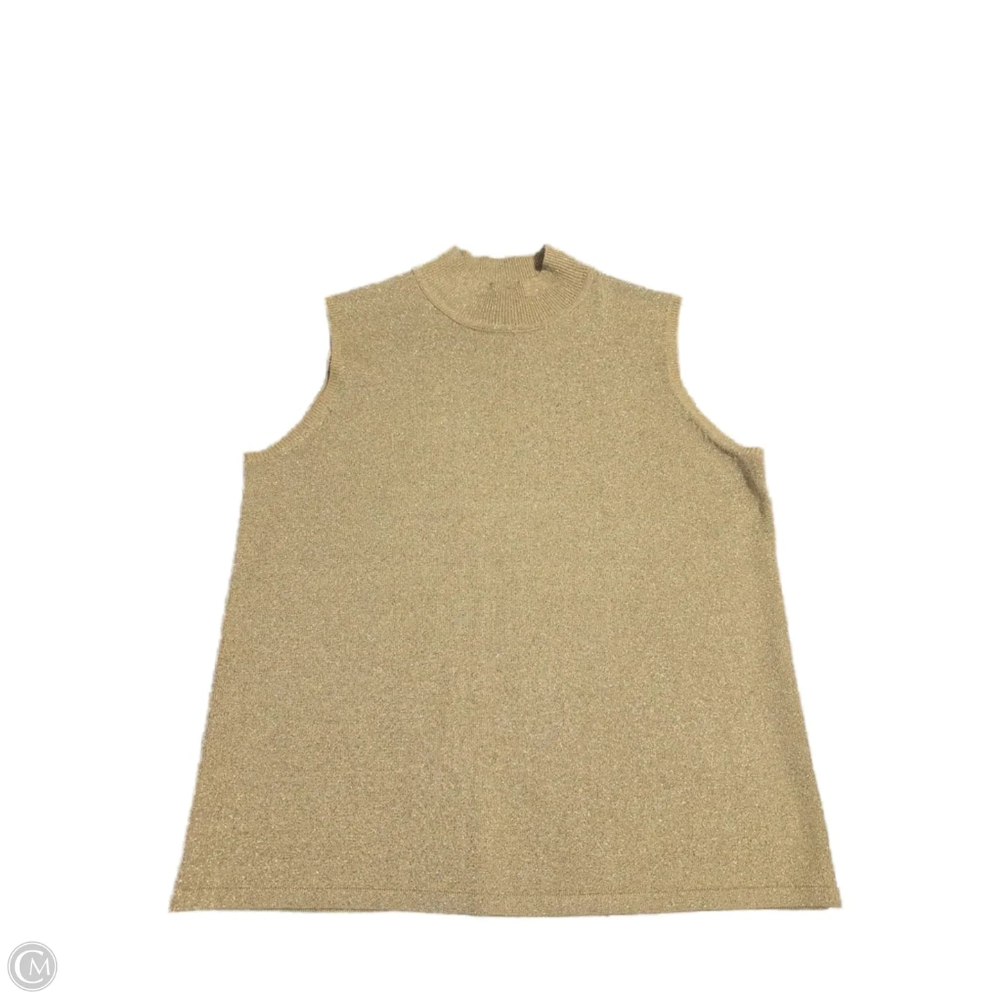 Top Sleeveless By Studio Works In Gold, Size: M