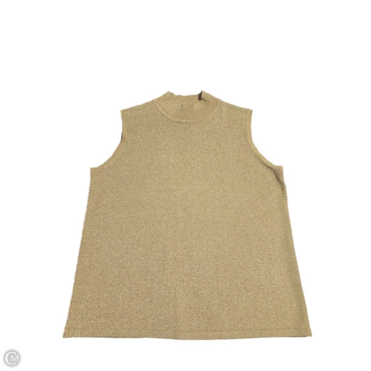 Top Sleeveless By Studio Works In Gold, Size: M