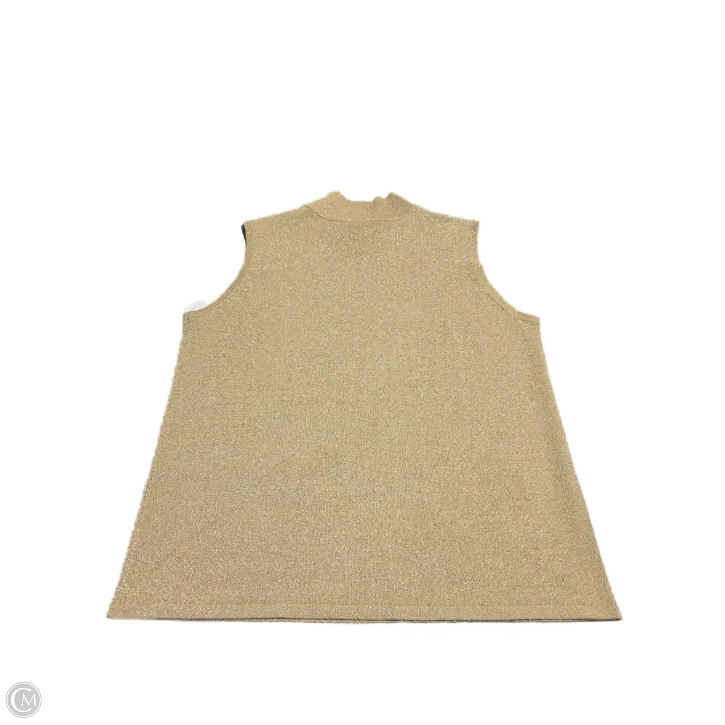Top Sleeveless By Studio Works In Gold, Size: M