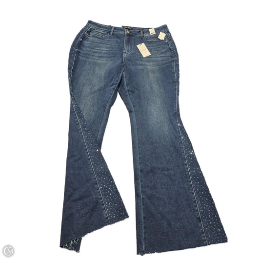 Jeans Flared By Judy Blue In Blue Denim, Size: 18